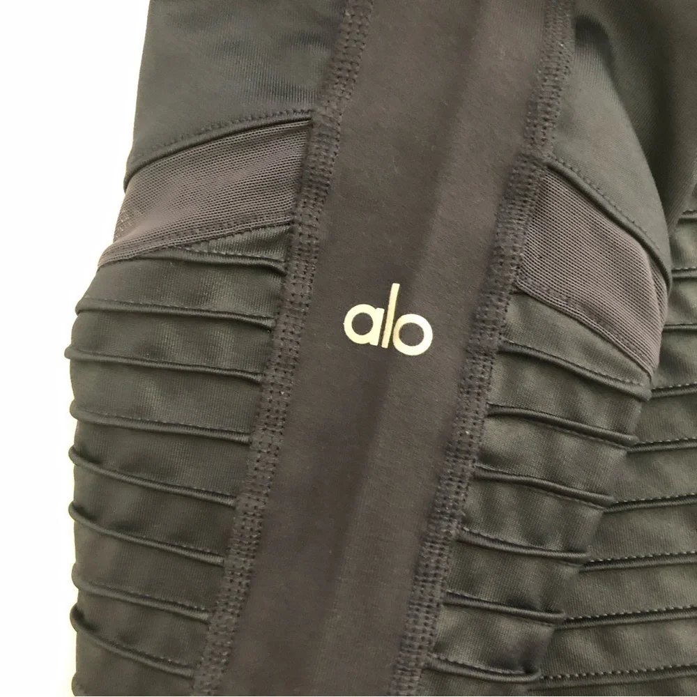Alo YOGA High-Waist Moto Sport Leggings with Mesh Panels